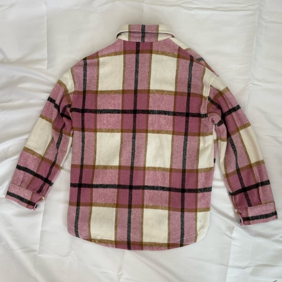 Lulus ‘Choose Your Vibe Pink Plaid Shacket” Large (L) - Picture 3 of 9